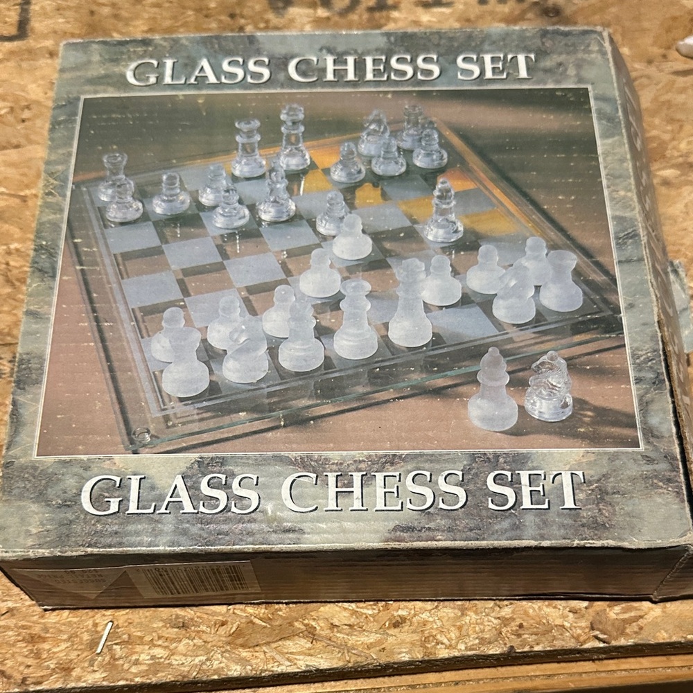 Glass Chess Set - Clear and Frosted